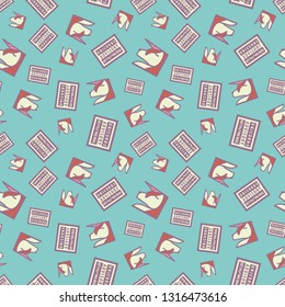 Funny Ironic Advisory Warning Magic Fantasy Unicorn Message Seamless Pattern