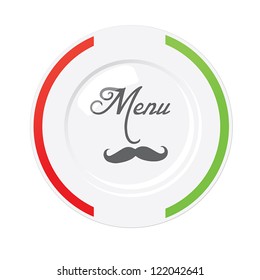 Funny italian restaurant menu design template