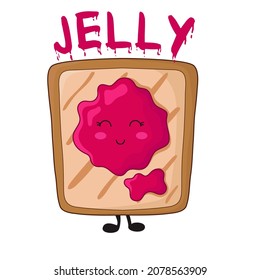 Funny jelly character vector