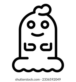 Funny jelly icon outline vector. Candy gummy. Cola shiny