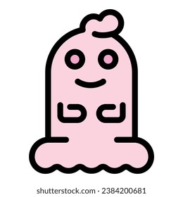 Funny jelly icon outline vector. Candy gummy. Cola shiny color flat