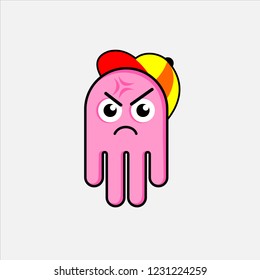 Funny Jellyfish Angry	