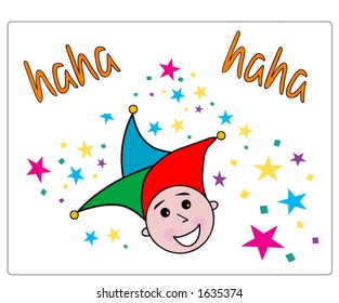 Funny joker vector, all scalable