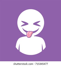funny joking face icon