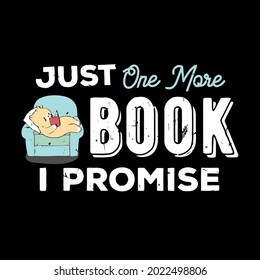 funny just one more book i promise cat kitten t ( design vector illustration for use in design and print wall art poster canvas