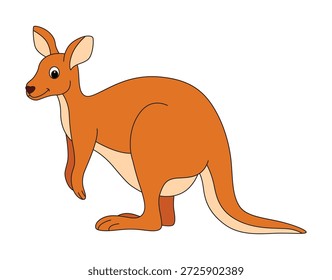 Es curioso que un canguro salte Ilustración vectorial