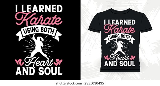 Funny Karate Training Retro Vintage Karate T-shirt Design 