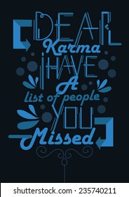 Funny karma Poster