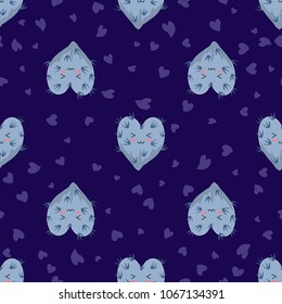 Funny kawaii pattern in pretty childish cactus. Cartoon succulent. Floral seamless background for textile, surface, fabric, wallpapers, scrapbooking, decoupage.
