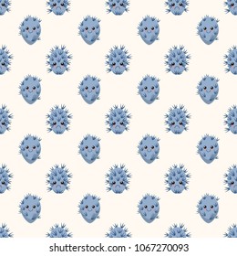 Funny kawaii pattern in pretty childish cactus. Cartoon succulent. Floral seamless background for textile, surface, fabric, wallpapers, scrapbooking, decoupage.