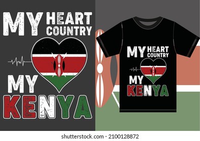 Funny Kenya T-Shirt. Kenya Gift for Wife, Husband, Girlfriend, Boyfriend. Kenya Flag T-shirt Designs.

