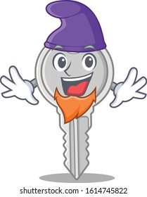 Funny key cartoon mascot performed as an Elf