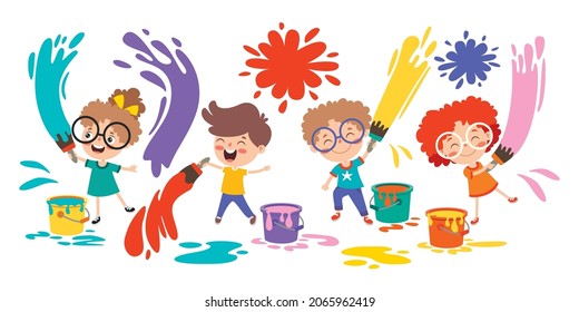 5,540 Kindergarten students painting Images, Stock Photos & Vectors ...