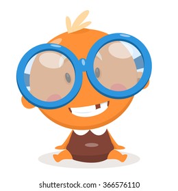 Funny kid. Vector illustration