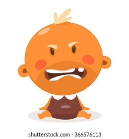 Funny kid. Vector illustration