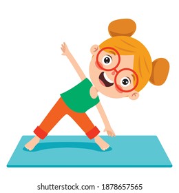 Funny Kid In Yoga Pose