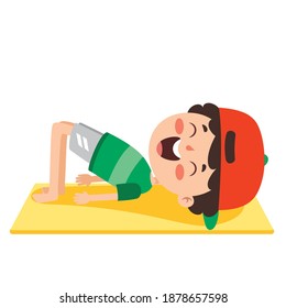 Funny Kid In Yoga Pose