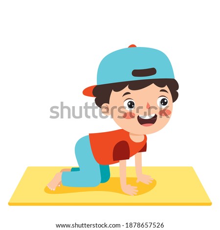 Funny Kid In Yoga Pose