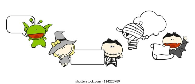 Funny kids #68 - Halloween backgrounds