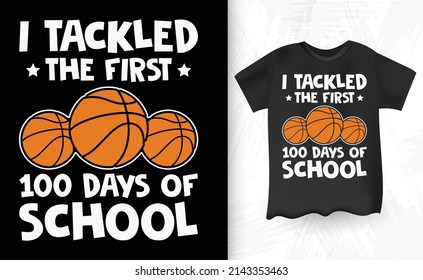 Funny Kids Basketball T-shirt Design