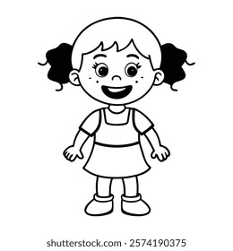 funny kids girls vector design