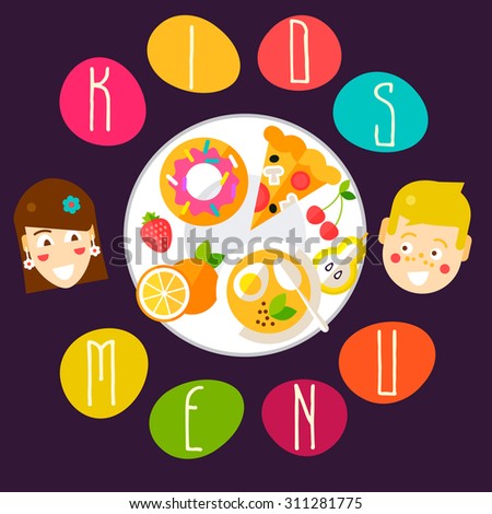 funny kids menu template healthy food stock vector royalty free free kids menu template