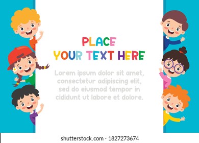 Funny Kids Posing With A Blank Frame