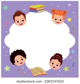 Funny Kids Posing With A Blank Frame