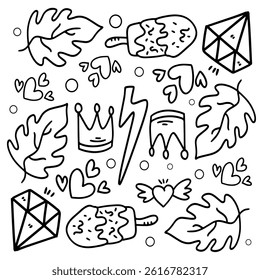 funny kids unicorn set bundle vector design 