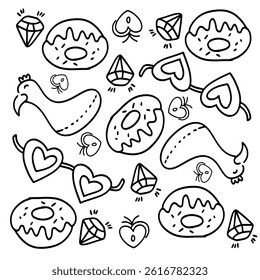 funny kids unicorn set bundle vector design 