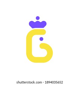 Funny King Letter G Logo Stock Vector (Royalty Free) 1894035652 ...