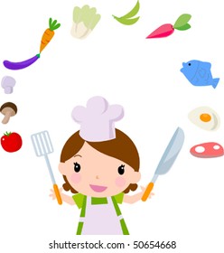  Funny kitchen girl
