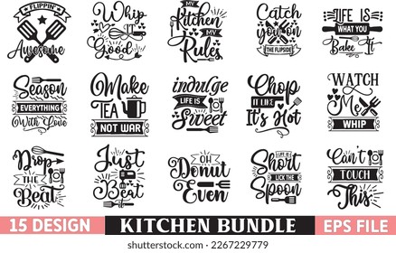 Funny Kitchen SVG Bundle, Kitchen Saying, Kitchen Quote