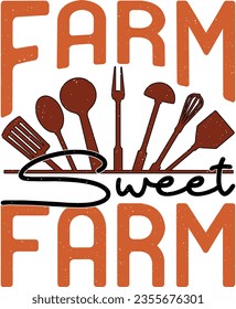 Funny Kitchen Typographic Sublimation Design. Restaurant Menu Item Graphics, sayings, Quotes for Printing on  Farm Food Lover Guys Apparel and Clothing.