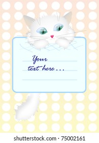 funny kitten with a frame
