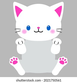 funny kitty cat hug cute kitten lover gift water bottle design vector illustration for use in design and print wall art poster canvas