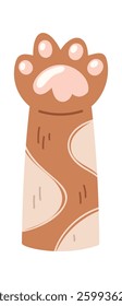 Funny kitty paw raised up