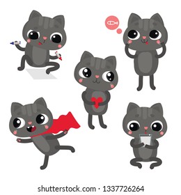 funny kitty set