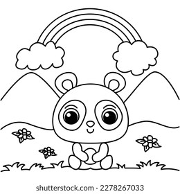 Funny koala cartoon characters vector illustration. For kids coloring book.