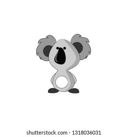 funny koala icon on a white background