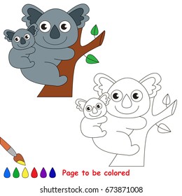 Zoo Animal Children Coloring Book Funny Stock Vector (Royalty Free ...