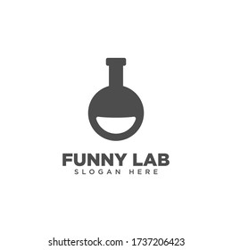 Plantilla divertida de diseño de logotipos de laboratorio