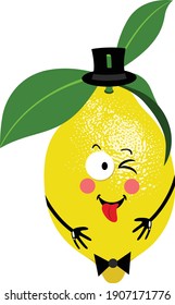 Funny lemon citrus fruit food comic
