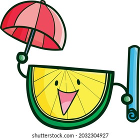 Funny Zitronencrece Maskottchen zum Sommerfest