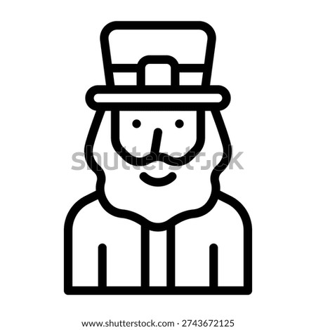 Funny Leprechaun Man Character icon