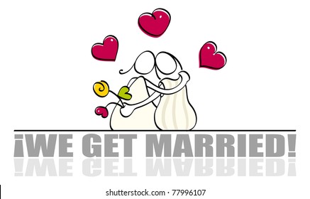 Funny lesbian wedding card