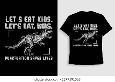 Funny Lets Eat Kids Gaming T-shirt Design