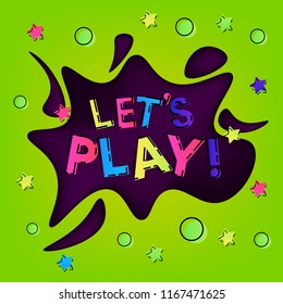 funny let's play text illustration colorfull design