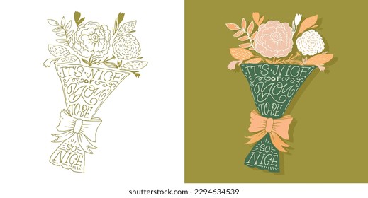 Funny lettering art for postcard, tee design, mug print, poster, web.