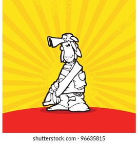 funny line cartoon character